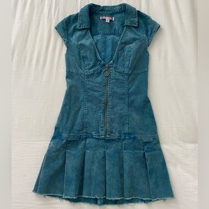 Urban Outfitters Teal Blue Corduroy Dress Size M